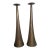 2 Vintage MCM Arts and Crafts Hammered Copper Candlestick Candle Holder Tall 20" For Sale