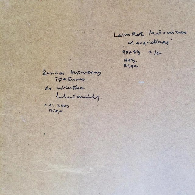 Daisies 1993, oil on cardboard, 90x83 cm the artwork depicts a still life composition featuring daisies in a vase,...