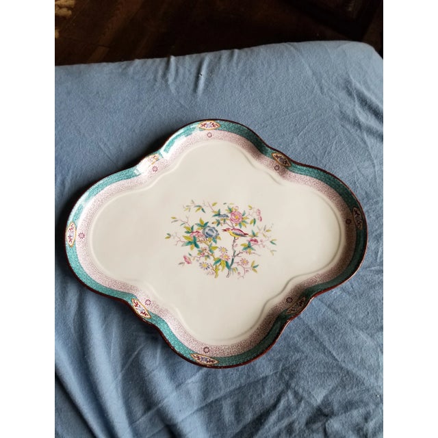 Antique Porcelain Serving Tray For Sale - Image 10 of 10