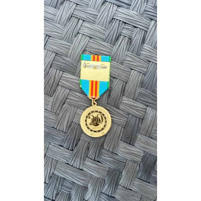2010s Rare Kazakhstan Special Forces 20th Anniversary Medal 1992-2012 Red Star Original Ribbon For Sale - Image 5 of 9