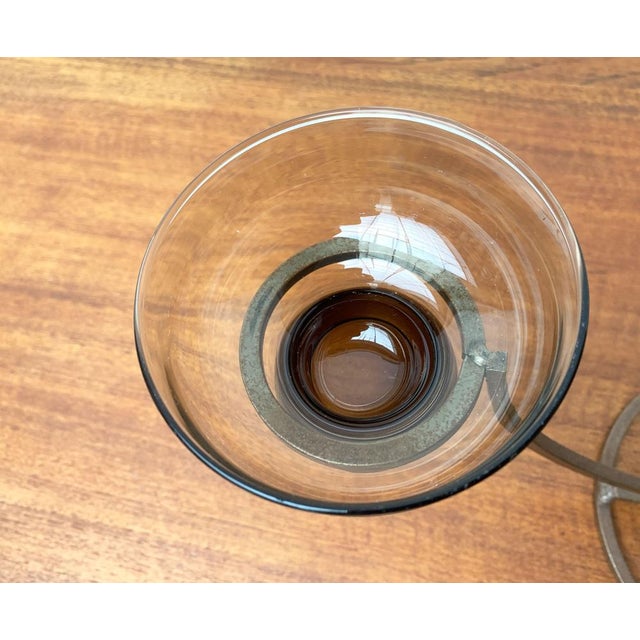 Mid-Century Danish Metal and Glass Candleholder, 1960s For Sale - Image 17 of 18