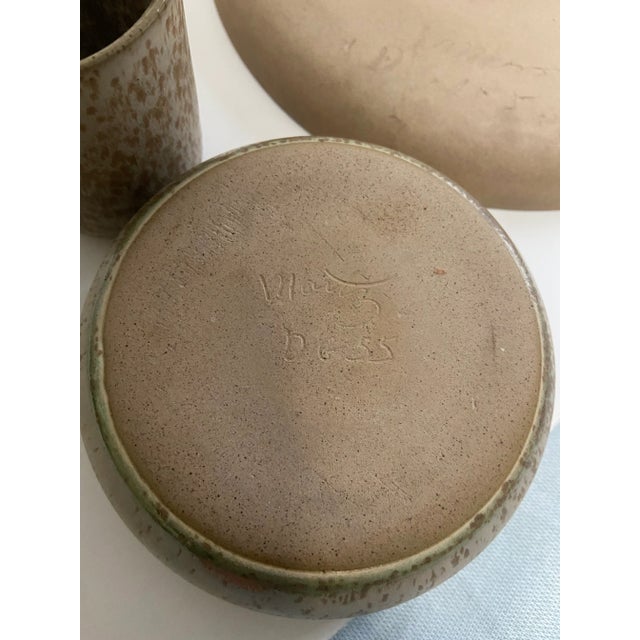 Mid-Century Modern Mid Century Martz Studios Ceramic Matte Plate Bowl Dinnerware Set- 31 PCS For Sale - Image 3 of 13