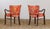 Danish Oak Armchairs with Printed Upholstery from Josef Frank, 1940s, Set of 2, in Restored conditions. Designed 1920 to 1949