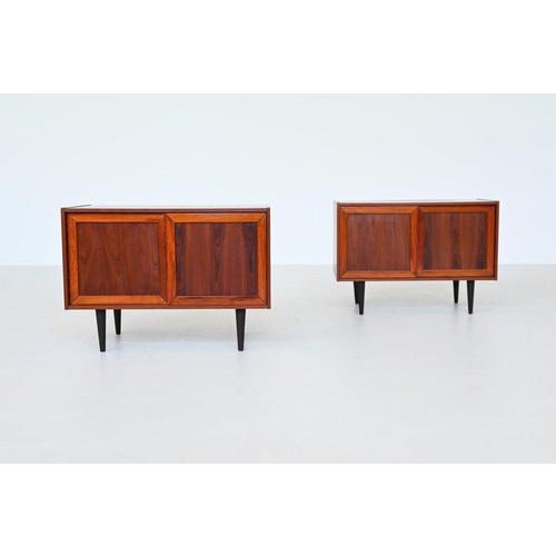 Wood Cabinets in Rosewood by Ib Kofod-Larsen for Faarup, Denmark, 1960s, Set of 2 For Sale - Image 7 of 18