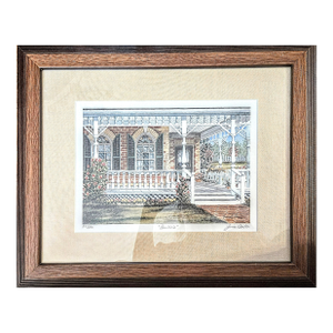 Framed Cottage Porch Limited Release Watercolor Print