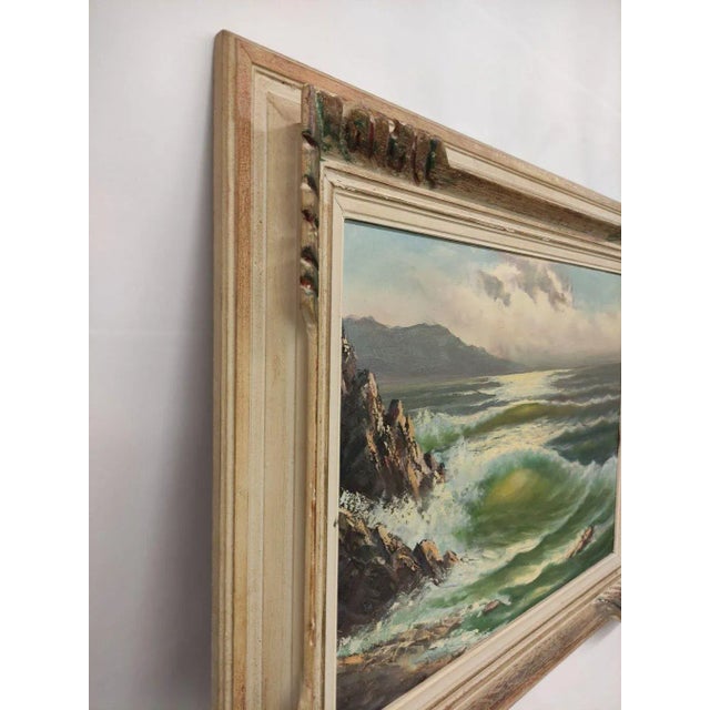 Willy Baumgartner, Ocean, 1970s, Oil on Canvas For Sale - Image 3 of 10