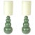 Large Seagreen Ceramic Floor Lamps attributed to Kaiser Leuchten, 1980s, Set of 2 For Sale