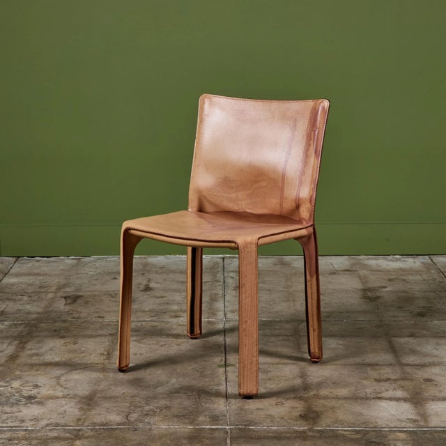 1970s Mario Bellini Cab Side Dining Chair for Cassina For Sale - Image 5 of 12