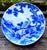 An exceptional large-scale Japanese blue and white porcelain charger featuring a majestic hawk perched among ancient pines...
