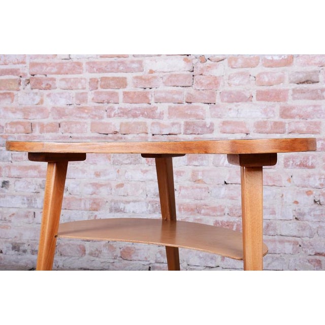 Mid-Century Side Table in Beech and Plywood, Czech, 1950s For Sale - Image 6 of 10