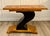 Art Deco Art Deco Revival Burlwood Console Table With Sculptural Curved Base For Sale - Image 3 of 16