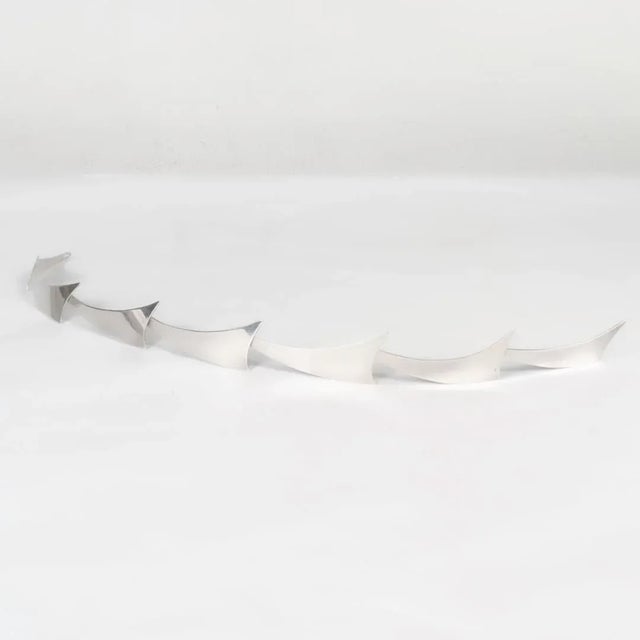 Vintage Modernist Sterling Silver Collar Necklace by Noble Smith For Sale - Image 10 of 11