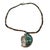 A Navajo Sterling Silver Necklace with a Turquoise stone, this beautiful necklace depicts Kokopelli, a prehistoric...