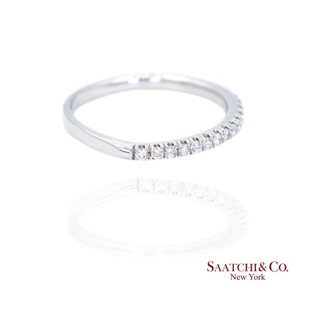 Platinum Natural Diamond Band Ring Metal Type: Platinum 950 Total Item Weight: 3.1 Grams Ring Size: 7.5 (Resizable)...