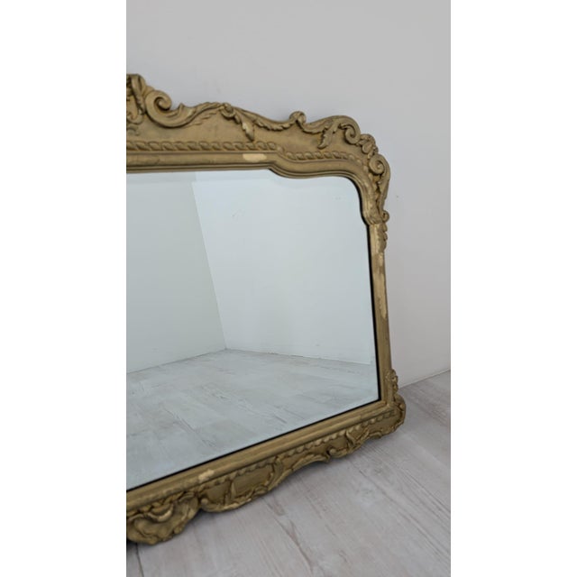 Vintage Mirror in Gilded Wooden Frame, 1960s For Sale - Image 4 of 13