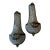 Vintage Dark Bronze and Crystal Wall Sconces - a Pair For Sale