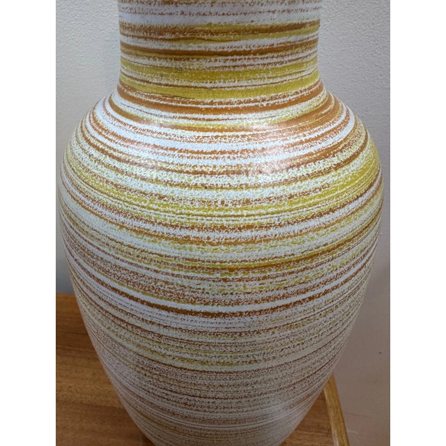 Pair of 1960s Design Technics Ceramic Table Lamps in Orange and Yellow For Sale - Image 9 of 10