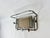 Art deco chrome coat rack with 5 hooks, bevel edge adjustable mirror and shelf, dating from the early - mid 20th century...