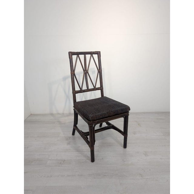 1950s Vintage Chippendale Style Rattan Chair, 1950s For Sale - Image 5 of 16