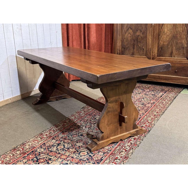 Vintage Mahogany Monastery Table, 1970s For Sale - Image 12 of 18