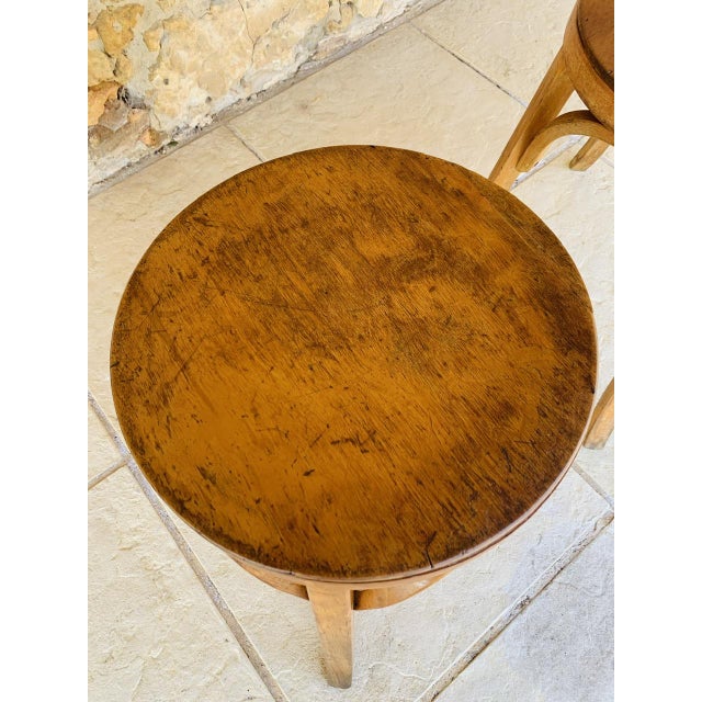 Mid-Century Modern Vintage Model 92 Stools from Baumann, 1950s, Set of 2 For Sale - Image 3 of 18