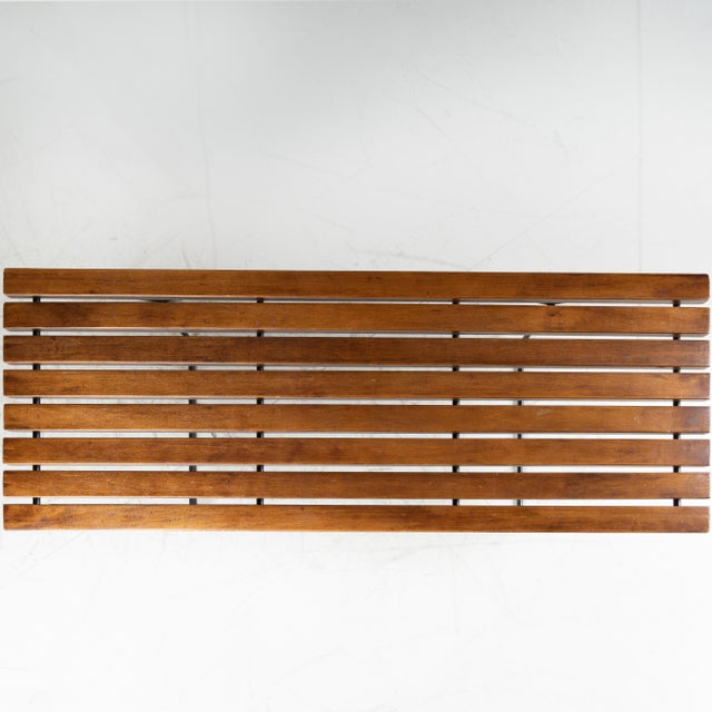 Wooden Slatted Bench from Harry Bertoia, 1960s, in Good conditions. Designed 1950 to 1959 I have official proof of...