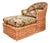 Rattan Tub Chair and Ottoman With Upholstered Cushions, Wicker Works For Sale