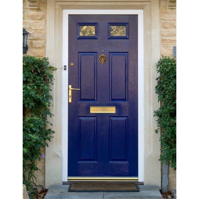 English Brass Lion Head Door Knocker For Sale - Image 4 of 4