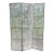 Vintage Three-Panel Folding Faux Mirrored Room Divider Screen For Sale