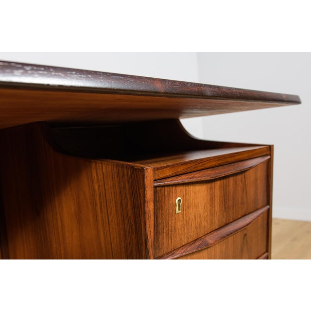 Mid-Century Modern Freestanding Rosewood Desk, Denmark, 1960s For Sale - Image 14 of 18