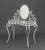 White Modern White Painted Wrought Iron Vanity and Stool For Sale - Image 8 of 13