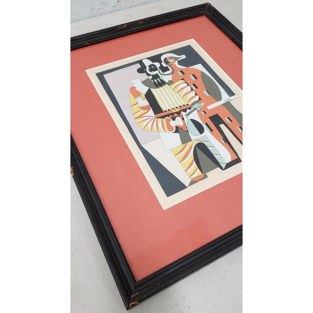 Vintage "Pierrot et Harlequin" Original Pochoir c.1930s A fine pochoir of Picasso's "Pierrot et Harlequin" originally...