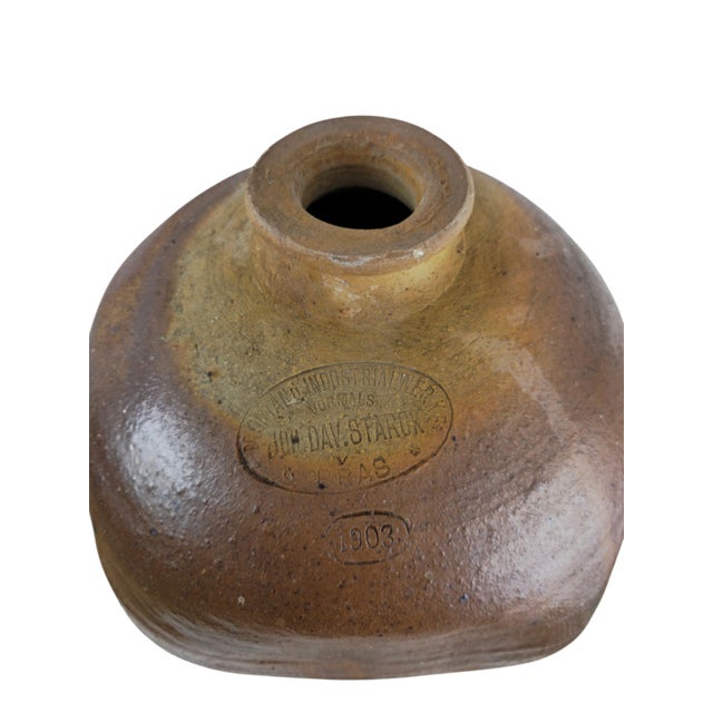 Ceramic Bohemian Stoneware Acid Bottle from Starck Works Břasy, 1903 For Sale - Image 7 of 9