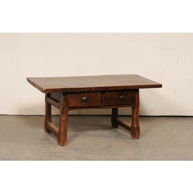 Spanish Late 18th Century Two-Drawer Coffee Table, Spain For Sale - Image 3 of 11