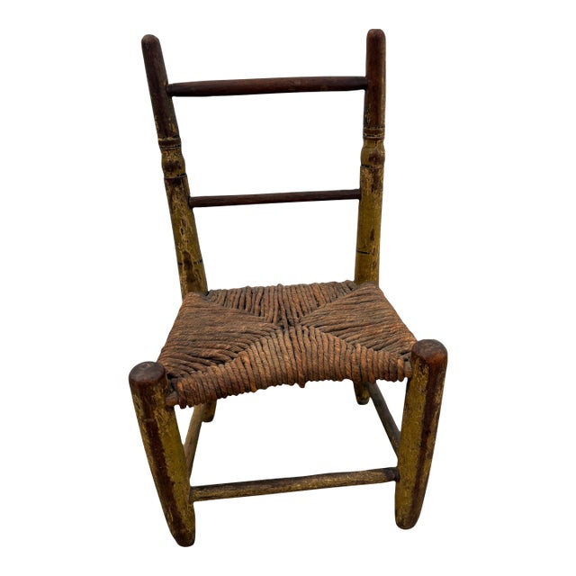 Miniture Rush Seat Chair For Sale