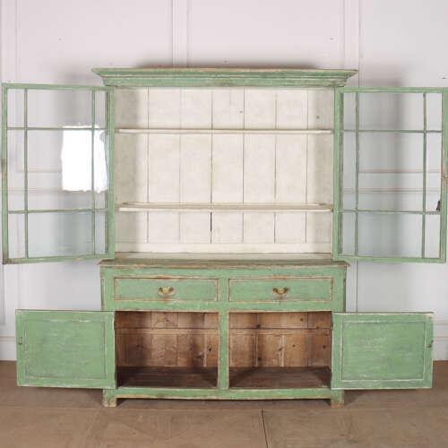 English West Country Glazed Kitchen Dresser For Sale - Image 10 of 12