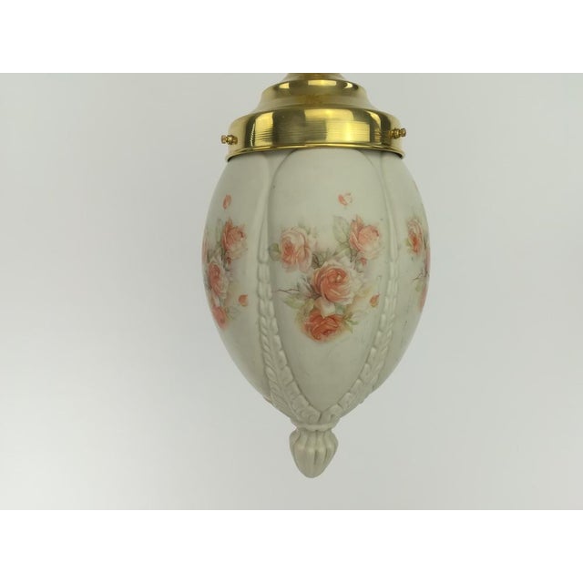 Romantic Hanging Lamp with Flower Motif For Sale - Image 4 of 7