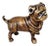 Antique Brass Finish Metal Pug Dog Sculpture For Sale