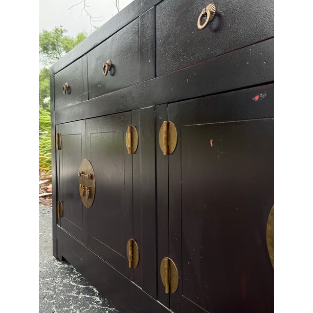 A striking Henredon Acquisitions Ming-style sideboard showcasing timeless Chinoiserie-inspired design and exceptional...