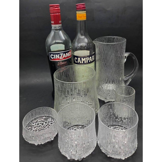 Transparent Vintage Iittala "Ultima Thule" Cocktail Set Designed by Tapio Wirkkala, 6 Pieces For Sale - Image 8 of 12
