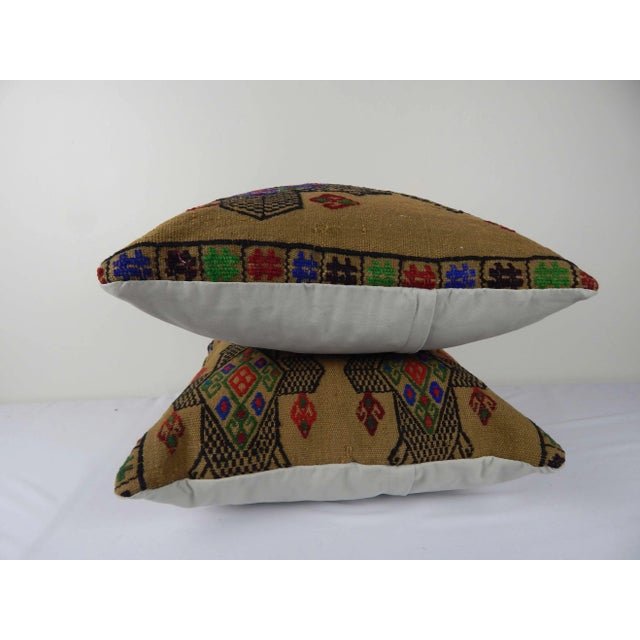 Set of 2 Turkish Kilim Pillow Cover 18" X 18" For Sale - Image 4 of 6
