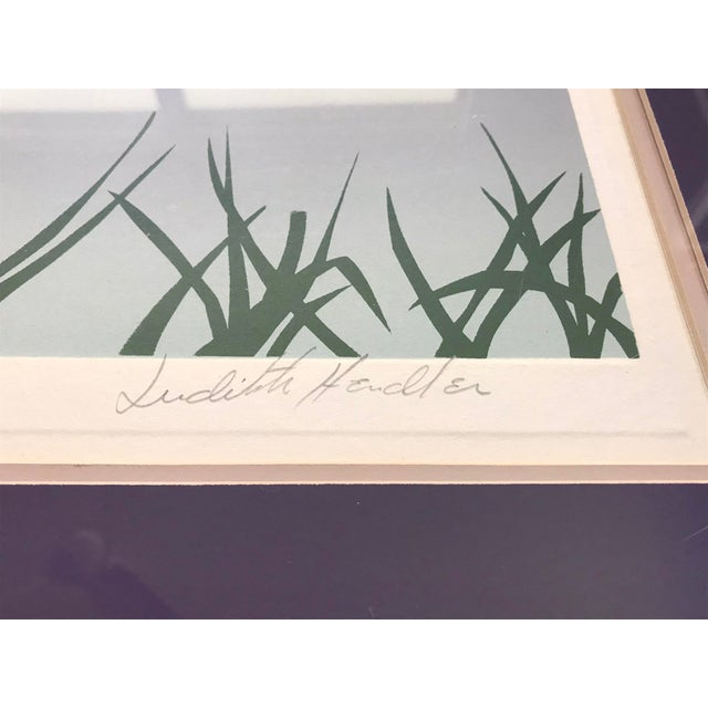 Judith Hendler, Original Embossed Serigraph "Waters Edge", 47/500, Signed and Framed For Sale - Image 10 of 12