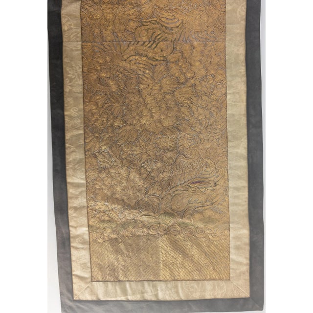 19th Century Fine Chinese Silk Gold Couch Thread Embroidery For Sale In New York - Image 6 of 10