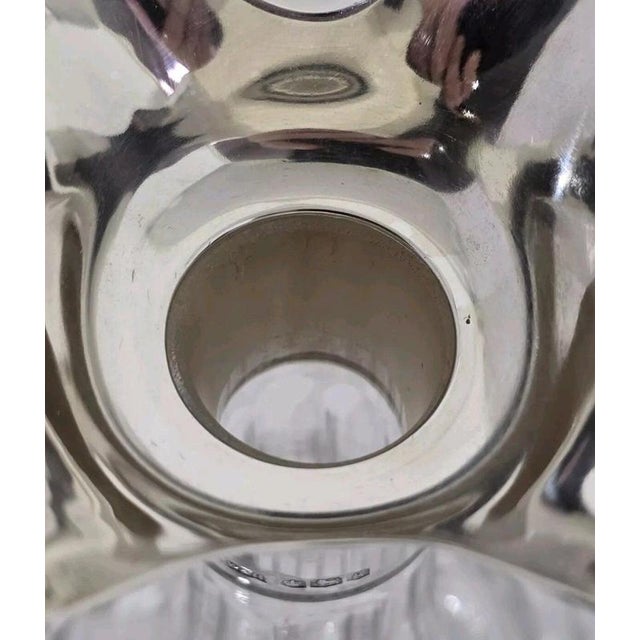 Brown Antique Art Deco Glass Spirit Decanter from Walker & Hall, Sheffield, 1924 For Sale - Image 8 of 18