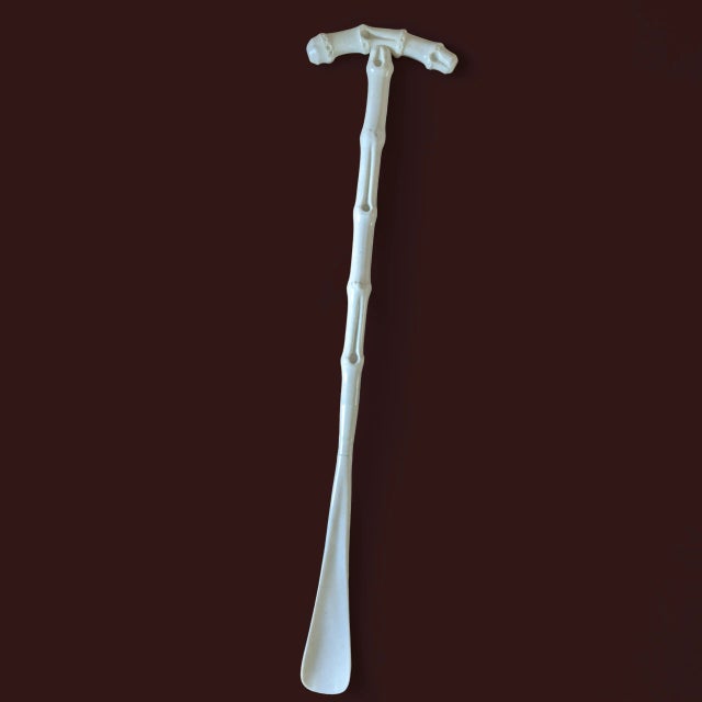 Vanilla Bean colored Faux Bamboo Shoe Horn Made of Melamine 20" Long
