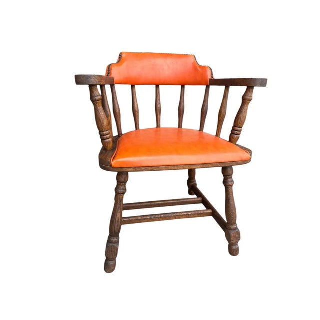 Buckstaff of Oshkosh Mid 20th Century Oak Pub Chairs - 11