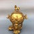 Metal Gilded Bronze Lion Incense Burner, Foo Dog Finial & Carved Relief Lions, Chinoiserie Lidded Censer With Matching Stand For Sale - Image 7 of 9