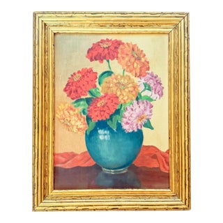 Original Floral Still Life Oil Painting For Sale