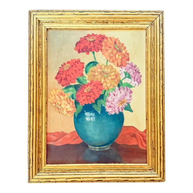Original Floral Still Life Oil Painting For Sale
