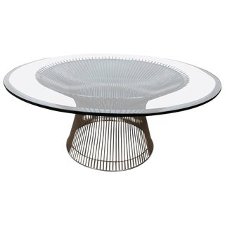Warren Platner Chrome and Glass Coffee Table For Sale